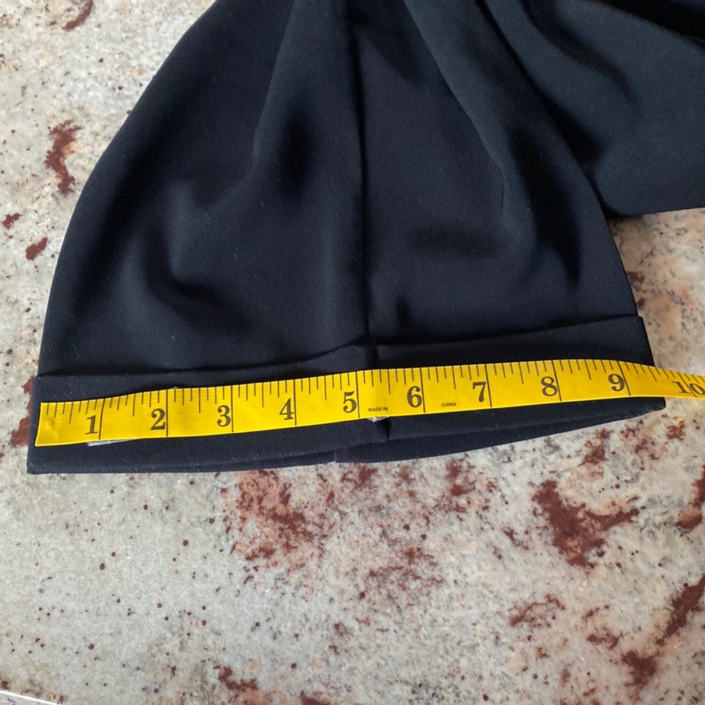 ITALIAN MADE HIGH RISE PANTS RICH BLACK COLOUR. - Picture 5 of 11